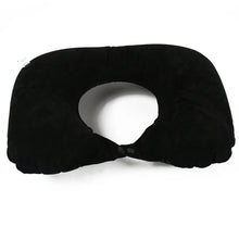 8512 3 in 1 Comfortable Travel Sleeping Kit, Neck Pillow, Eye Mask & Ear Plug Set Inflatable Plane Sleeping Pillow Head Neck Support Pillows for Travel Airplane Office, Black - Justgrabit Inc.