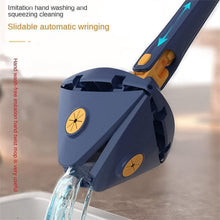 360° Rotatable Mop Triangle Mop with Long Handle (1 Pc / 113 Cm) - justgrabit.in | Just Grab It