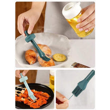 2 in 1 Glass Oil dispenser jar / Bottle with brush (1 Set) - justgrabit.in | Just Grab It