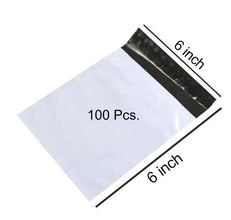Tamper Proof Courier Bags (06X06 inch) Pack of 100Pcs - Justgrabit Inc.