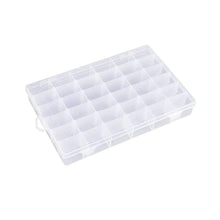 36 Grids Clear Plastic Organizer Jewelry Storage Box with Adjustable Dividers, Transparent Organizer Box (1pc) - justgrabit.in | Just Grab It