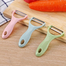 Plastic Kitchen Peeler - Green & Classic Stainless Steel 3 - Piece Knife Set Combo - Justgrabit Inc.