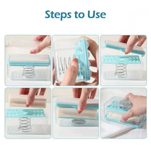 2 - in - 1 Portable Soap Dish & Dispenser – Multifunctional Soap Holder with Roller & Drain Holes for Bathroom, Kitchen, Home Use (1 Pc) - Justgrabit Inc.