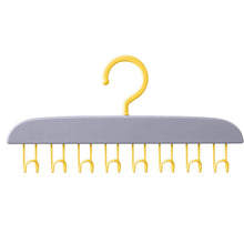 Plastic Organizer Hanger 360 Degree Rotatable Clothes Multifunctional with 8 Hooks Heavy Duty Clothing Tank Top Belt Towel Drying Rack Holder (1 pc) - Justgrabit Inc.