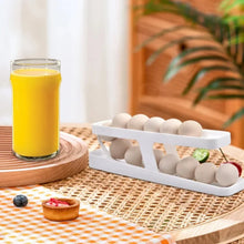 Plastic 2 - Tier Rolling Egg Dispenser For 12 - 14 Eggs (1 Pc) - justgrabit.in | Just Grab It