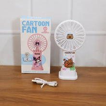Cute Cartoon Rechargeable Handheld Fan (1 Pc) - justgrabit.in | Just Grab It