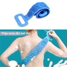Silicone Body Back Scrubber Double Side Bathing Brush for Skin Deep Cleaning, Scrubber Belt - Justgrabit Inc.