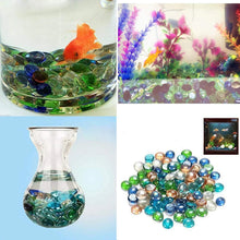 Glass Gem Stone, Flat Round Marbles Pebbles for Vase Fillers, Attractive pebbles for Aquarium Fish Tank. - Justgrabit Inc.