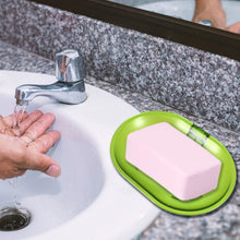 Plastic Soap Dish Holder for Bathroom Shower Wall Mounted Self Adhesive Soap Holder Saver Tray - Plastic Sponge Holder for Kitchen Storage Rack Soap Box, Bathroom ,Sabudani - Justgrabit Inc.