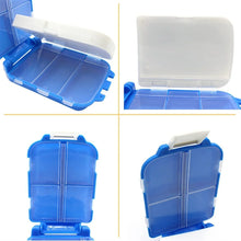 Portable Blue Dual - Sided Pill Organizer Box (1 Pc) - justgrabit.in | Just Grab It