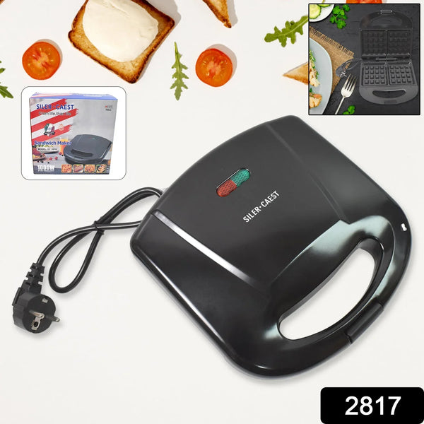 Sandwich Maker, Makes 2 Square Shape Sandwich | Non - Stick Plates| Easy to Use with Indicator Lights - Justgrabit Inc.
