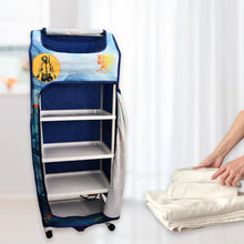 Multi Purpose Foldable Baby Wardrobe / Toy Box 5 Shelves Cartoon Printed - Justgrabit Inc.