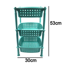 3 layer round Kitchen Trolley Basket ( MOQ : - 6 Pc) - Justgrabit Inc.