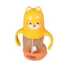 Glass Baby Feeding Bottle with Handles & Straw (300 ML / 1 Pc) - justgrabit.in | Just Grab It