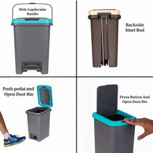 Apex Push N Pedal Plastic Dustbin 10L Capacity (1 Pc) - Justgrabit Inc.