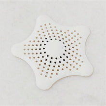 White Silicone Star Shaped Sink Filter Bathroom Hair Catcher Drain Strainers Basin - justgrabit.in | Just Grab It