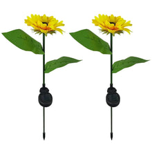 2 Pc Outdoor Solar Sunflower Lights Intelligent Light Control Waterproof Garden Landscape Stake Light - Justgrabit Inc.