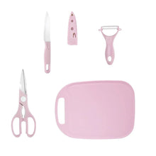 Mini Travel Cutting Board Set, 4 Pcs Portable Mini Camping Plastic Cutting Board & Knife, Fruits & Vegetable Peeler Scissors, Kitchen Knives Set, for travel, picnic, camping, outdoor, park (4 Pc Set) - justgrabit.in | Just Grab It
