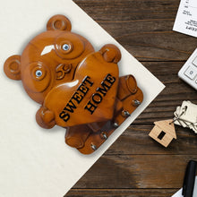 Cute Plastic Panda Key Holder, Wall Key Rack with 5 Hooks (1 Pc) - justgrabit.in | Just Grab It