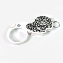 Double - Magnification Led Magnifiers Light Folding Keychain (1 Pc / Mix Color) - justgrabit.in | Just Grab It