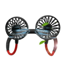 Hand Free Personal Fan - Portable USB Battery Rechargeable Mini Fan - Headphone Design Wearable Neckband Fan Necklance Fan Cooler Fan for Home, Sport, Camping, Beach, Travel, Office - Justgrabit Inc.