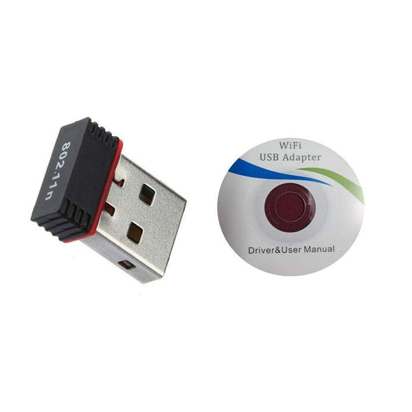 Wireless Mini Wi - Fi Network Adapter with Driver CD for Computer & Laptop - justgrabit.in | Just Grab It