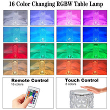 Crystal Touch Night Light for Bedroom Decor (16 Colors, Remote, USB) - justgrabit.in | Just Grab It