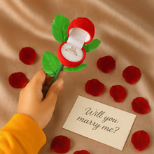 Artificial Rose Flower Shaped Jewelry Ring Box (1 Pc) - justgrabit.in | Just Grab It
