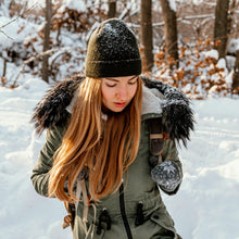 Cap for Winter Woolen Knitted Black Inside Fur Caps (1 Pc / Mix Design & Color) - justgrabit.in | Just Grab It