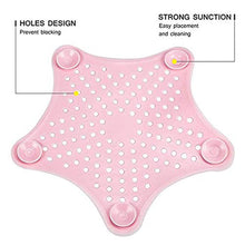 Baby Pink Silicone Star Shaped Sink Filter Bathroom Hair Catcher Drain Strainers - justgrabit.in | Just Grab It