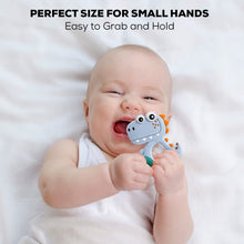 Silicone Dinosaur Teether for Baby (1 Pc / Mix Design & Color) - justgrabit.in | Just Grab It