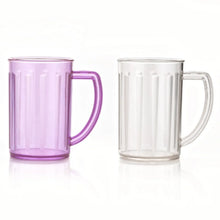 Stylish Juice Glass With Handle, Water Glass, Beer Glass, Milk Shake Glass, Multipurpose Glass Plastic Beer Mug, Unbreakable Beer Tasting Glasses, Clear Juice Glasses Suitable for Kids (2 pc) - Justgrabit Inc.