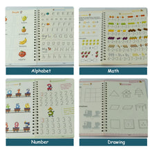 4 Pc Magic Copybook widely used by kids, children’s and even adults also to write down important things over it while emergencies etc. - Justgrabit Inc.