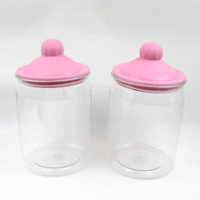 Transparent Kitchen Plastic Container/ Jar Set (2 Pcs Set / 1100 ML Approx) - justgrabit.in | Just Grab It