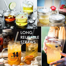 4 Pcs Reusable Glass Straws with 1 Cleaning Brushes - justgrabit.in | Just Grab It