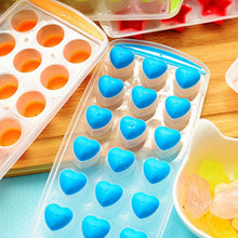 Easy Push - UP ice Tray, With Flexible Silicon Bottom, Heart Shape 18 Cube Trays - justgrabit.in | Just Grab It