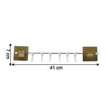 Wall Mounted Adhesive Kitchen Utility Hook Rack (1 Set) - justgrabit.in | Just Grab It