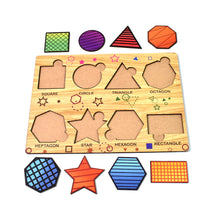 Wooden Triangles Puzzle Learning Educational Board (1 Set / 28×20 Cm) - justgrabit.in | Just Grab It