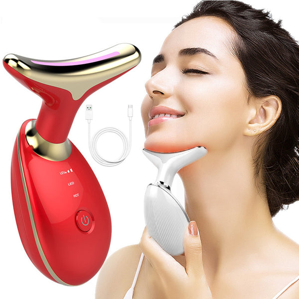 Electric Face Massager Wrinkle Remover LED Photon Face Beauty Device (1 Pc / Plastic) - justgrabit.in | Just Grab It
