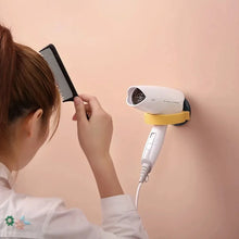 Wall Mount Hair Dryer Holder with Suction Cup, Plastic Wall Bracket for Bathroom, Beauty Salon / Home Use Self Adhesive Hair Dryer Stand Rack (1 Pc) - Justgrabit Inc.