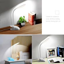 Desk Lamp Adjustable Gooseneck USB Rechargeable 3 modes of Lighting, Reading Lamp for Dorm White, Study Desk lamp Suitable for Girls College Bedroom Reading - Justgrabit Inc.
