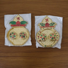 Decorative Plastic Kalash - Shape Double Kumkum Box (Mix Design, 1 Pc) - justgrabit.in | Just Grab It