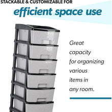 6 - Layer Heavy - Duty Plastic Drawer Organizer Cabinet with Stone Texture Drawers - justgrabit.in | Just Grab It