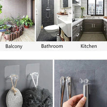 Transparent Self - Adhesive Wall Hook – Drill - Free, Waterproof & Oil - Proof for Toothbrush, Socket (1 Pc) - Justgrabit Inc.