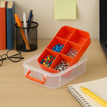 3 - Layer Multi - Purpose Transparent Plastic Storage Carry Box with Handle - Justgrabit Inc.