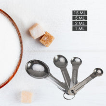 Stainless Steel Measuring Spoons Set - 4pcs, Anti - Rust for Kitchen & Baking - justgrabit.in | Just Grab It