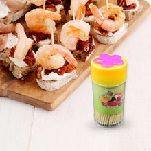 Wood Double Sided Toothpicks with Clear Plastic Storage Box - Justgrabit Inc.
