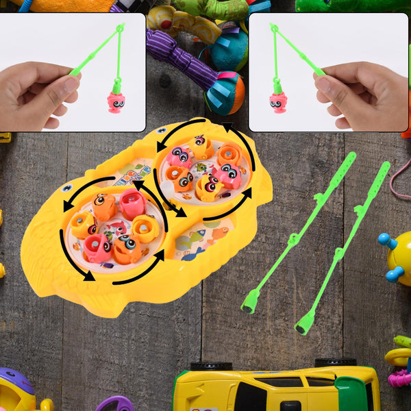 Fishing Game for Kids, Include 12 Pieces Fishes and 2 Fishing Rod, (1 Set) - justgrabit.in | Just Grab It