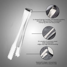 Stainless Steel Tong Lifting Ice Cubes, Sugar Cubes | Serving Tongs (13 Cm / 1 Pc) - justgrabit.in | Just Grab It