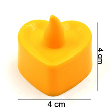 Heart Shape Battery Operated Tea Light LED Candles, for Decoration Use, Diwali (24 Pc Set) - justgrabit.in | Just Grab It